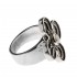 Savati Sterling Silver Byzantine Large Cross Ring with Pearl
