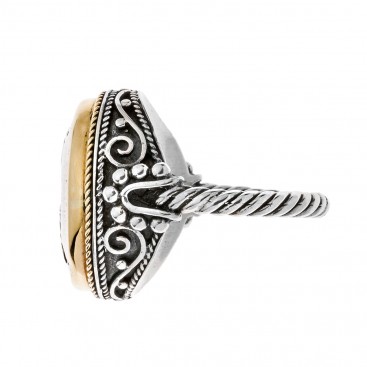 Savati 22K Solid Gold & Silver Griffin Signet Ring