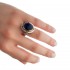 Savati 22K Solid Gold & Silver Cocktail Ring with Lapis Lazuli