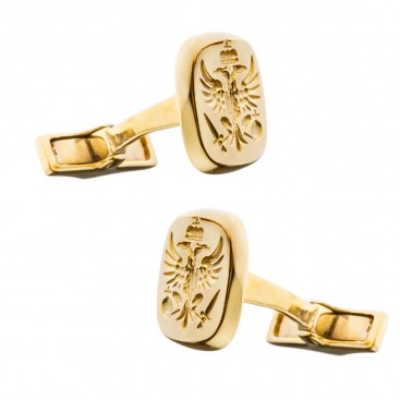 Savati Double Headed Eagle - Byzantine 18K Solid Gold Cufflinks