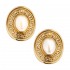 Savati 18K Solid Gold and Pearls Large Stud Earrings