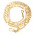 Savati 18K Solid Yellow Gold Cable Chain with S Clasp