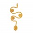 Savati 18K Solid Gold and Tourmaline Large Snake Pendant