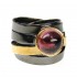Polemis 113 - Sterling and Gold Plated Silver Ring with Tourmaline