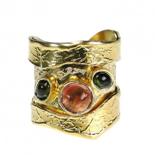 Polemis L42 - Gold Plated Sterling Silver Large Ring