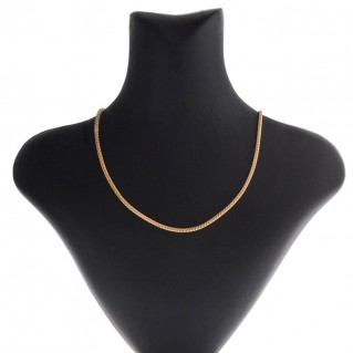 14K Solid Yellow Gold Round Mesh Chain 2.5 mm - Hollow