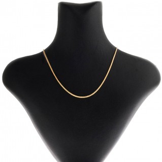 14K Solid Yellow Gold Round Wheat Chain 1.6 mm - Hollow