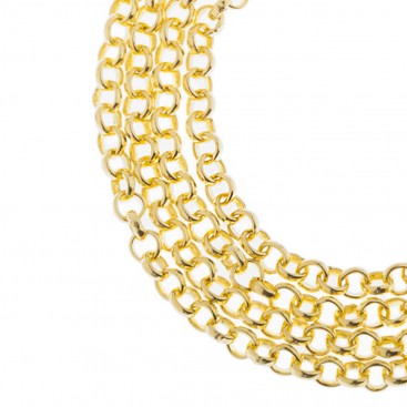 14K Solid Yellow Gold Rolo Chain 2.3 mm - Hollow