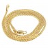 14K Solid Yellow Gold Round Wheat Chain 1.6 mm - Solid