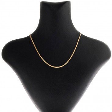 14K Solid Yellow Gold Round Wheat Chain 1.6 mm - Solid