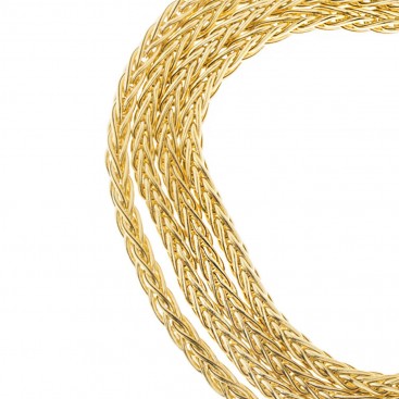 14K Solid Yellow Gold Round Wheat Chain 1.6 mm - Solid