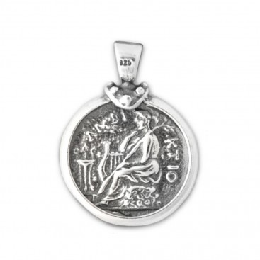 Delphic Stater - Goddess Demeter Sterling Silver Coin Pendant