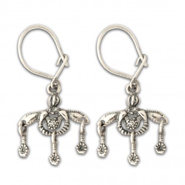 Minoan Malia Bees ~ Sterling Silver Pierced Earrings