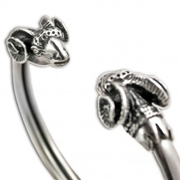 Ram's Head ~ Sterling Silver Cuff Bracelet