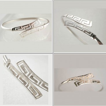 Greek Key - Meander ~ Sterling Silver Cuff Bracelet