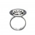 Spiral ~ Sterling Silver Hammer Finished Ring