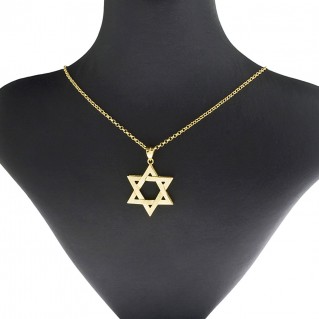 Star of David ~ 14K Solid Gold Pendant - A/Large