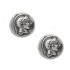 Athena & Owl - Ancient Greek Silver Coin Post Earrings