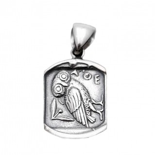 Goddess Athena's Wise Little Owl ~ Sterling Silver Pendant