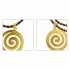 Large Spiral ~ Sterling Silver 24K/ Gold Plated Pendant with Choker