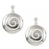 Large Spiral ~ Sterling Silver Pierced Earrings