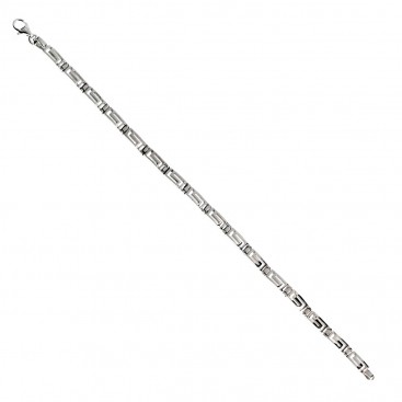 Greek Key - Meander ~ Sterling Silver Link Bracelet