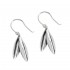 Greek Olive Leaves Drop Earrings - Sterling Silver Earrings with Hook