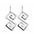 Double Meander-Greek Key ~ Sterling Silver Pierced Earrings