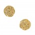 Minoan Phaistos Disk ~ Yellow Gold Plated Sterling Silver Small Stud Earrings