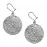 Minoan Phaistos Disk ~ Sterling Silver Hook Earrings- L