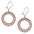 Meander-Greek Key ~ Sterling Silver with Rose Gold accents Drop Earrings