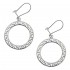 Meander Greek Key ~ Sterling Silver Large Dangling Earrings with Hooks