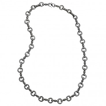 Gerochristo 4051N ~ Sterling Silver Medieval-Byzantine Chain Necklace