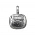 Gerochristo P1250N ~ Sterling Silver & Garnet Medieval-Byzantine Charm Pendant