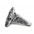 Gerochristo 2944N ~ Sterling Silver Medieval Floral Ring