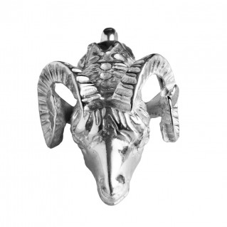 Ram's Head ~ Sterling Silver Large Pendant