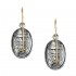 Gerochristo 1110N ~ Solid Gold & Silver Medieval-Byzantine Drop Earrings