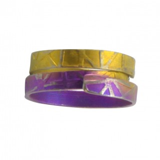 Giampouras 5061 ~ Anodized Colored Titanium Band Ring
