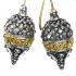 Gerochristo 1064N ~ Solid Gold & Sterling Silver Long Acorn Earrings
