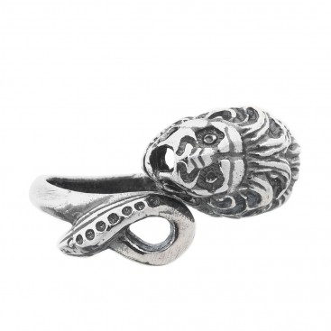 Lion's Head ~ Sterling Silver Wrap Ring - Large