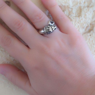 Lion's Head ~ Sterling Silver Wrap Ring - Large