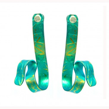 Giampouras 5098 - Anodized Colored Titanium Long Earrings
