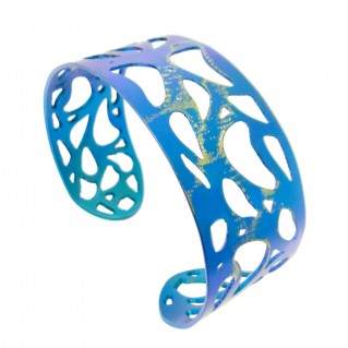 Giampouras 5302 - Anodized Titanium Cuff Lace Bracelet