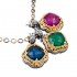 M247 ~ Sterling Silver and Gemstone - Medieval Byzantine Pendant Necklace
