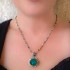 M247 ~ Sterling Silver and Gemstone - Medieval Byzantine Pendant Necklace