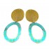 Giampouras 5020 ~ Anodized Colored Titanium Disk Earrings