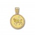 Zodiac Sign Round Charm Pendant ~ 14K Solid Yellow Gold