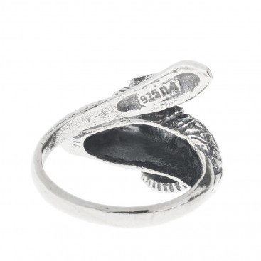 Ram's Head - Sterling Silver Wrap Ring - Large