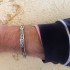 Gerochristo 6419N ~ Sterling Silver Byzantine Men's Bangle Bracelet