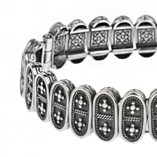 Savati 284 ~ Sterling Silver Byzantine Soft Bangle Bracelet